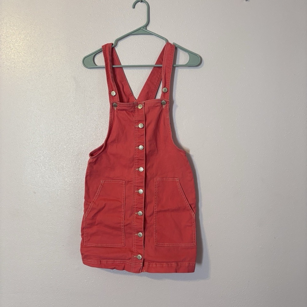 #0054 Blue Spice Denim Overall Dress, Size m